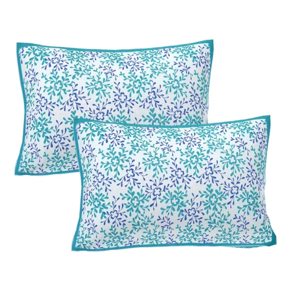 Modern Sanctuary Ashley Printed 200TC 100% Cotton Blue Bed Sheet - Image 4